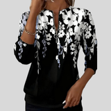 Penelope | Floral Zip-Neck Sweatshirt
