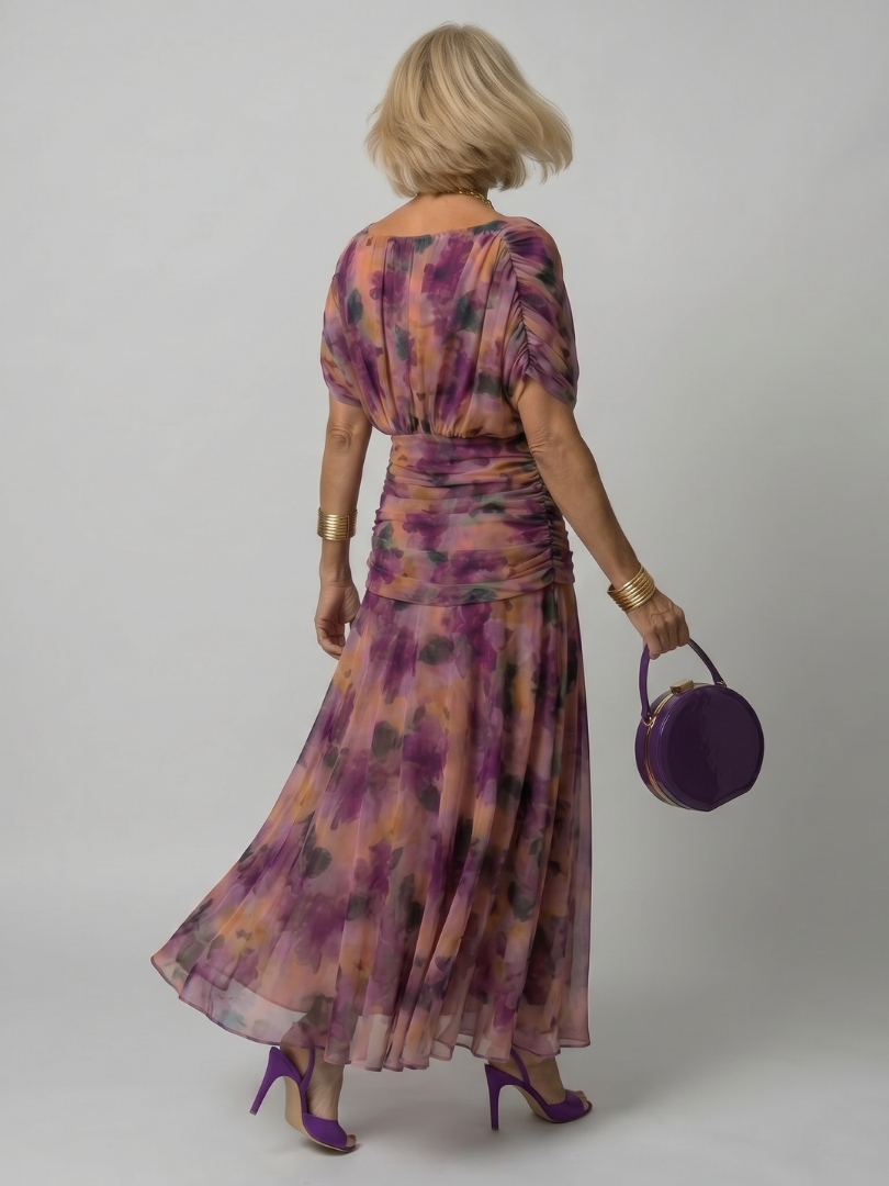 Aveline | Off-Shoulder Flowing Midi Dress