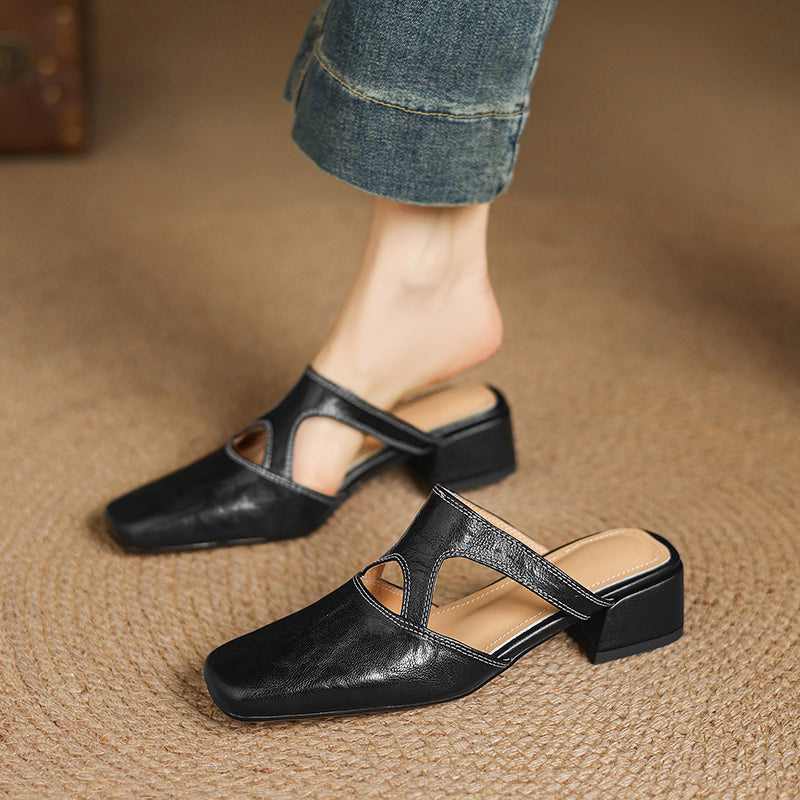 Wynne | Elegant Block-Heel Mules