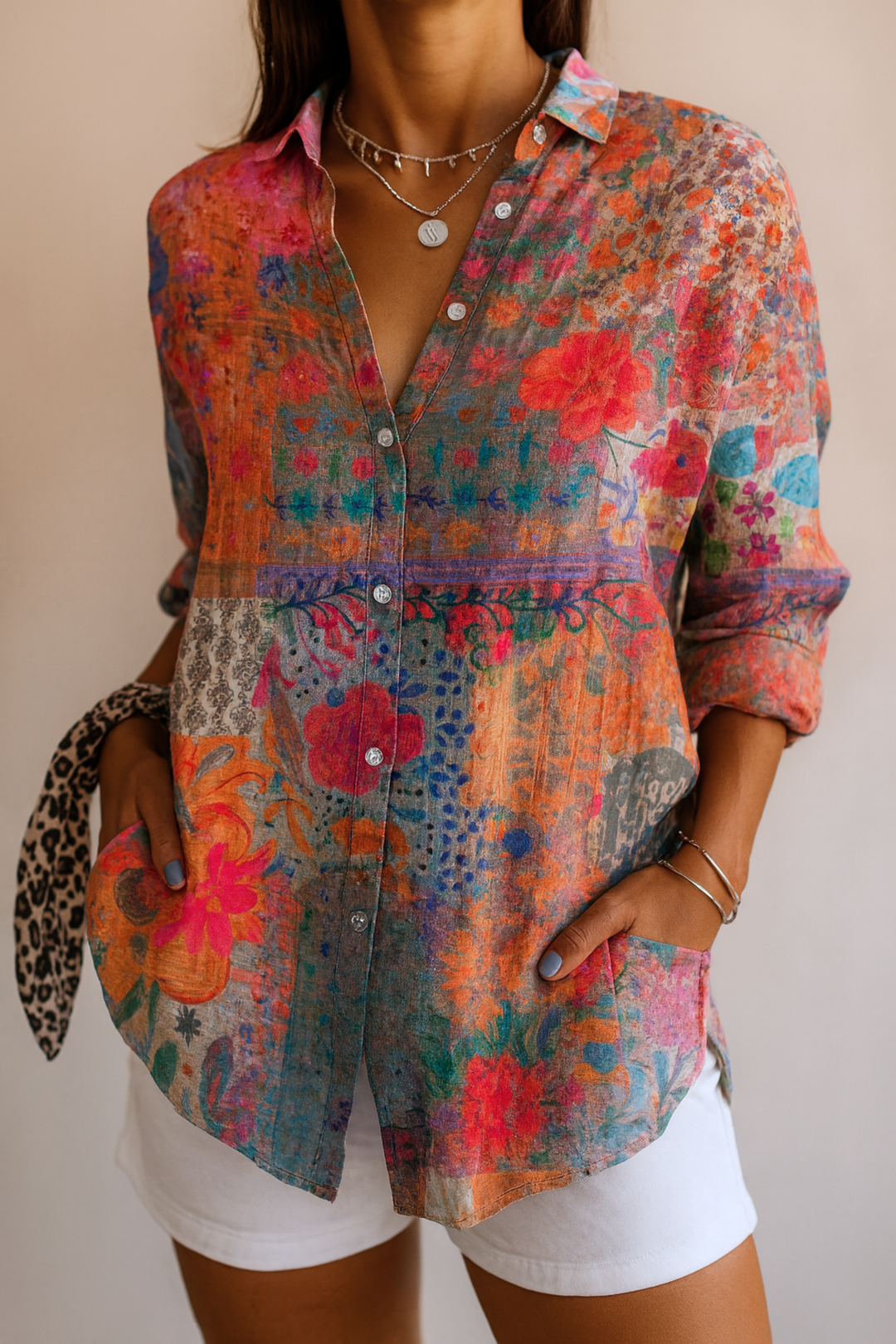 Willow | Painterly Floral Blouse