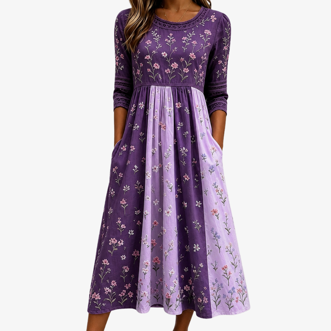 Idony | Wildflower Panelled Midi Dress