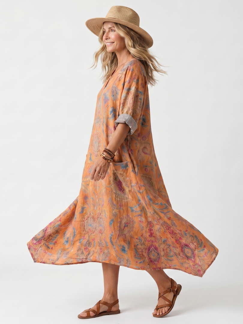 Tallulah | Printed Oversized Midi Dress