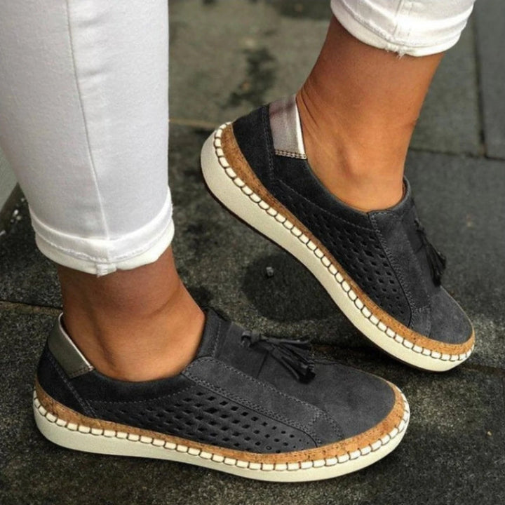 Faye | Cushioned Comfort Slip-On Trainers