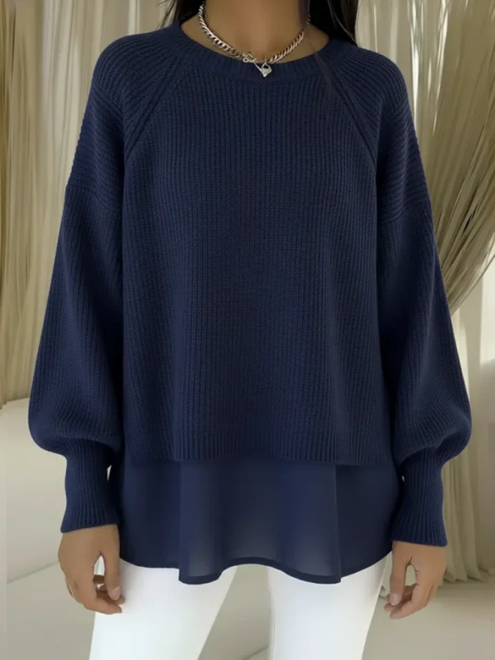 Elsie | Layered-Hem Knit Jumper