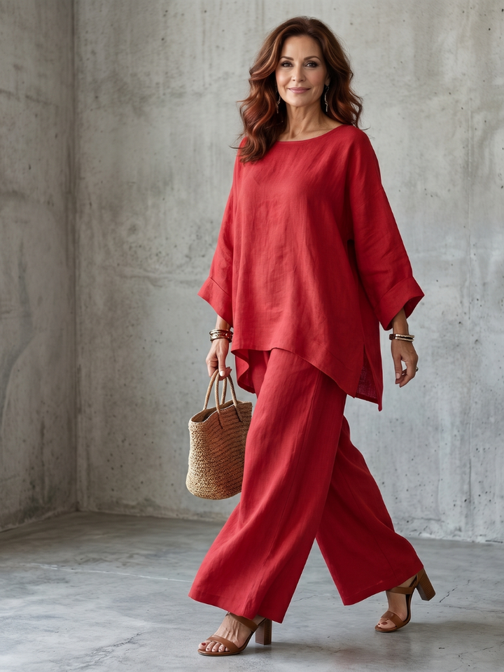 Deborah | Relaxed Wide-Leg Two-Piece Set