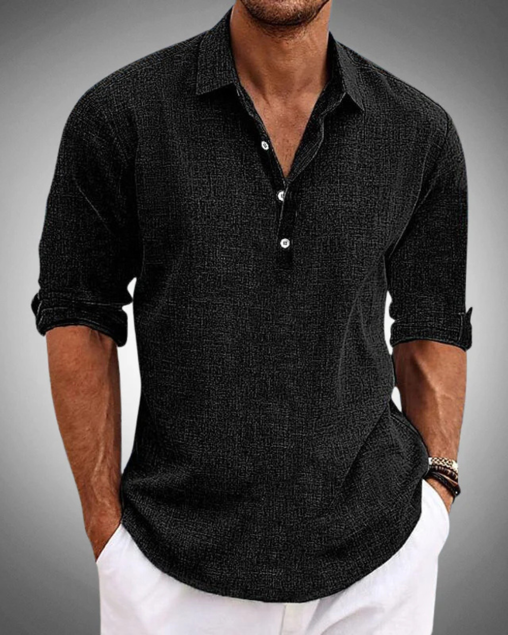 Everly | Relaxed Half-Placket Shirt