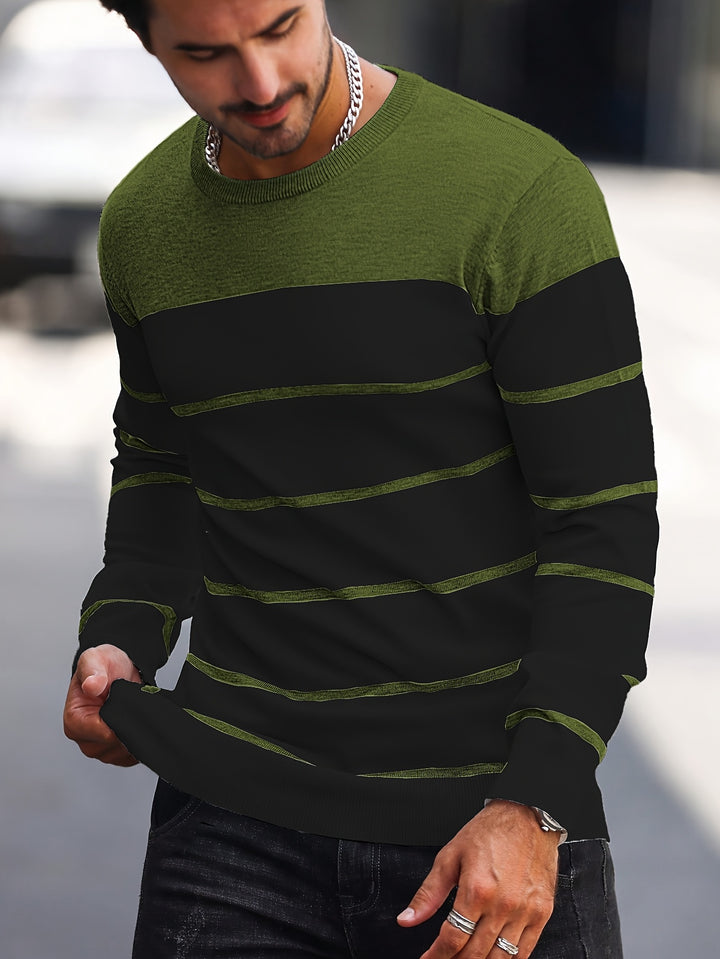 Harrison | Colour-Block Striped Sweater