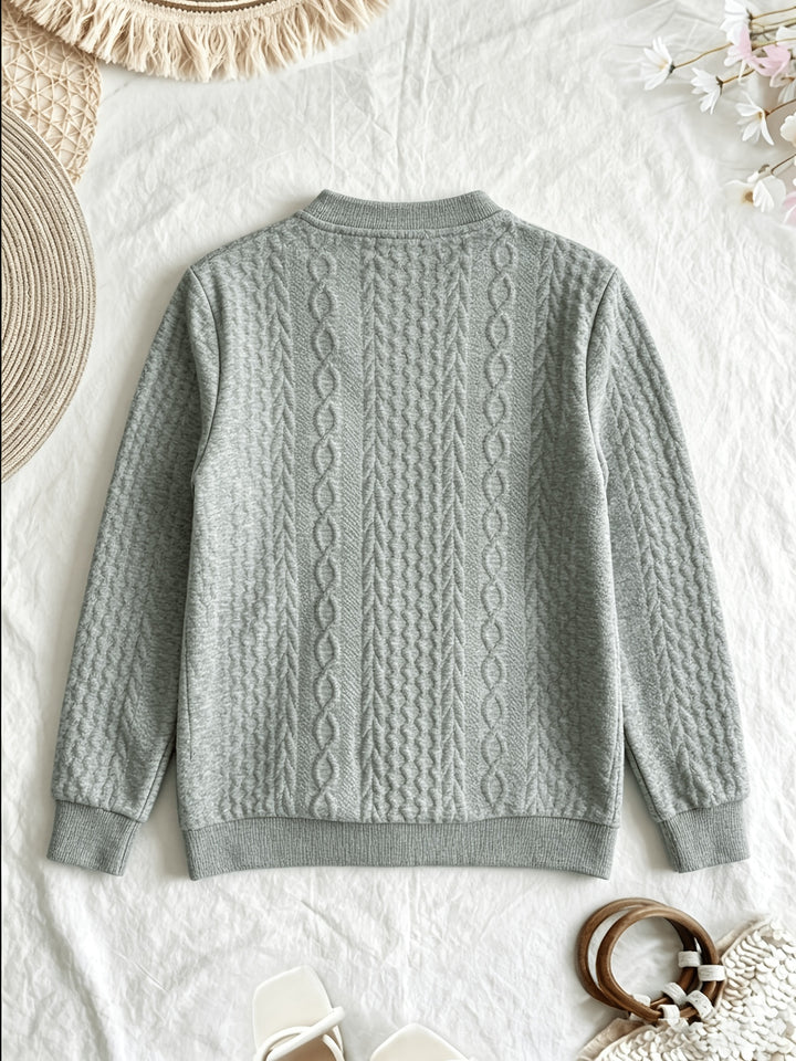 Elise | Textured Half-Zip Pullover
