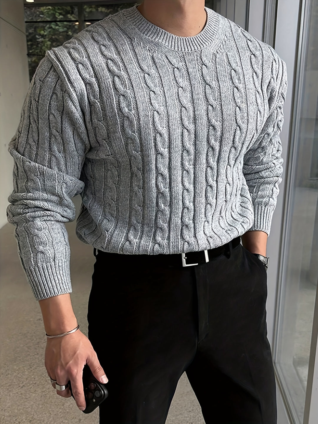 Hartley | Cable-Knit Round Neck Jumper