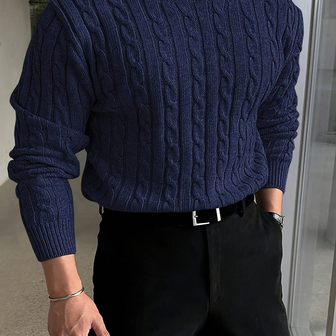 Hartley | Cable-Knit Round Neck Jumper