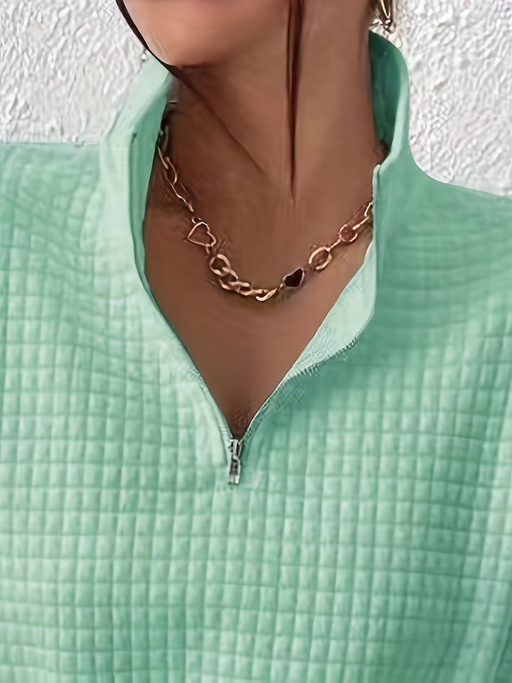 Elspeth | Relaxed Quarter-Zip Sweater