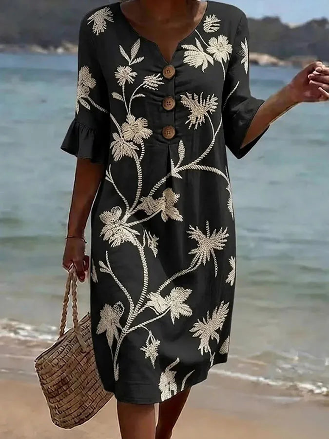 Lena | Floral Print Summer Dress