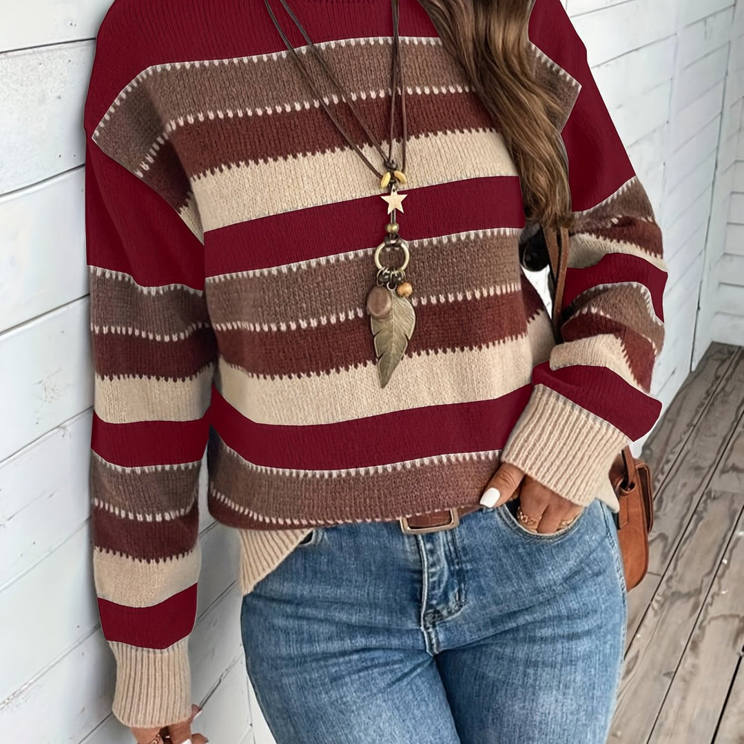 Isla | Striped Round-Neck Jumper