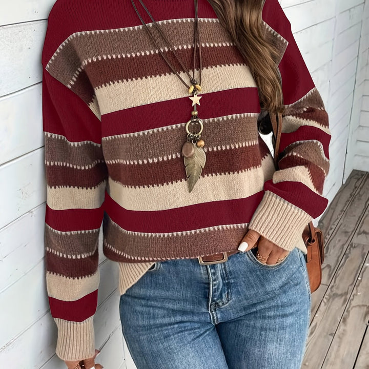Isla | Striped Round-Neck Jumper