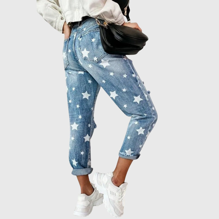 Dahlia | Relaxed Star-Print Jeans