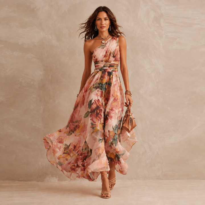 Arabella | One-Shoulder Floral Maxi Dress