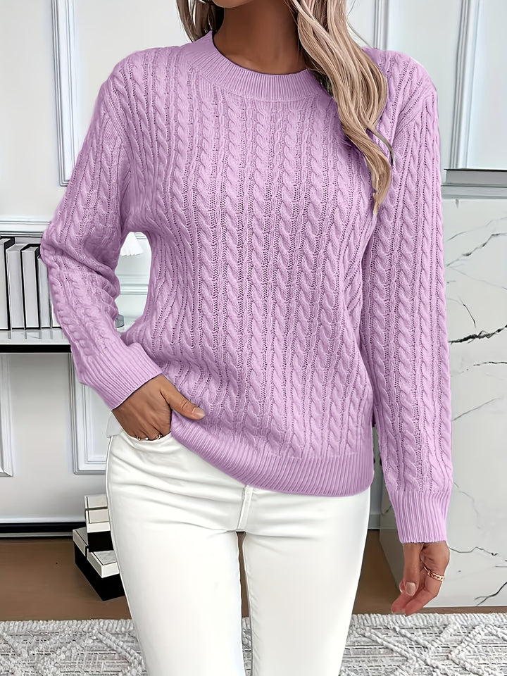 Maeve | Cable-Knit Round Neck Jumper