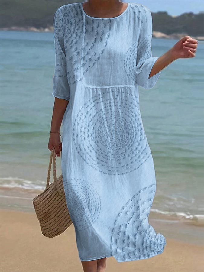 Livia | Textured Midi Dress