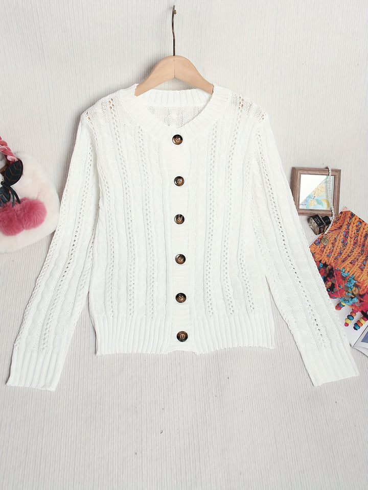 Eloise | Cable-Knit Button Cardigan