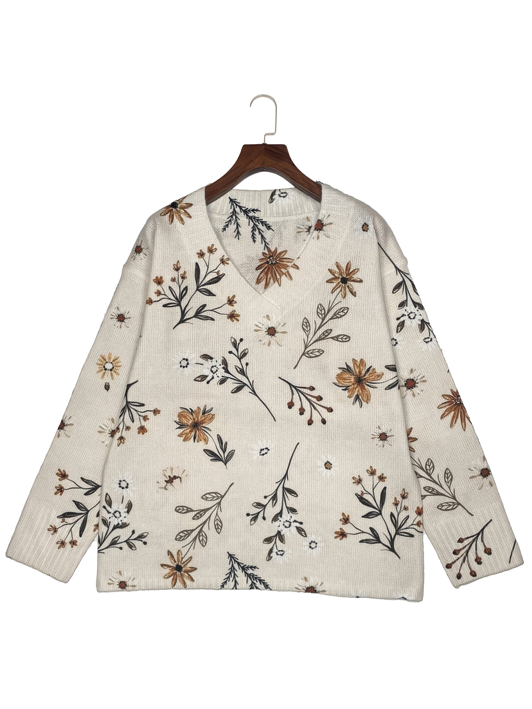 Mirabel | Floral V-Neck Sweater