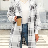 Esther | Hooded Plaid Cardigan