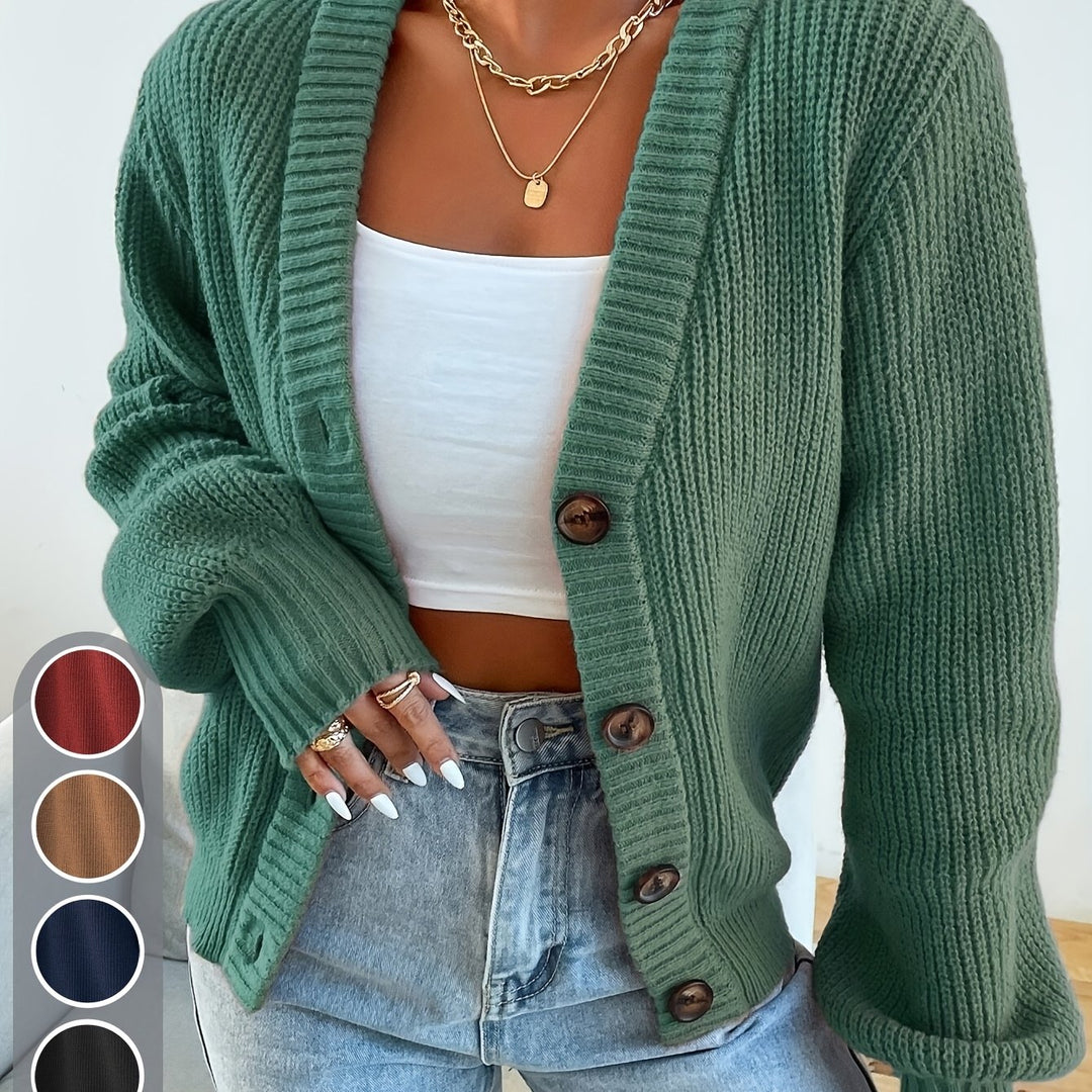 Rosemary | Chunky-Knit Button Cardigan