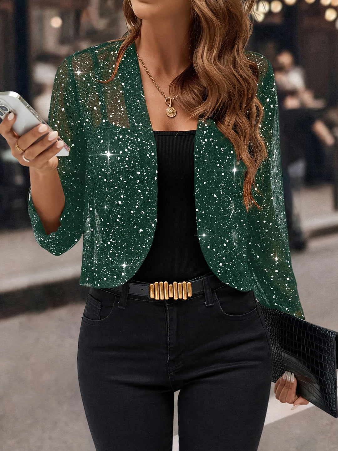 Sienna | Sparkling Cropped Jacket
