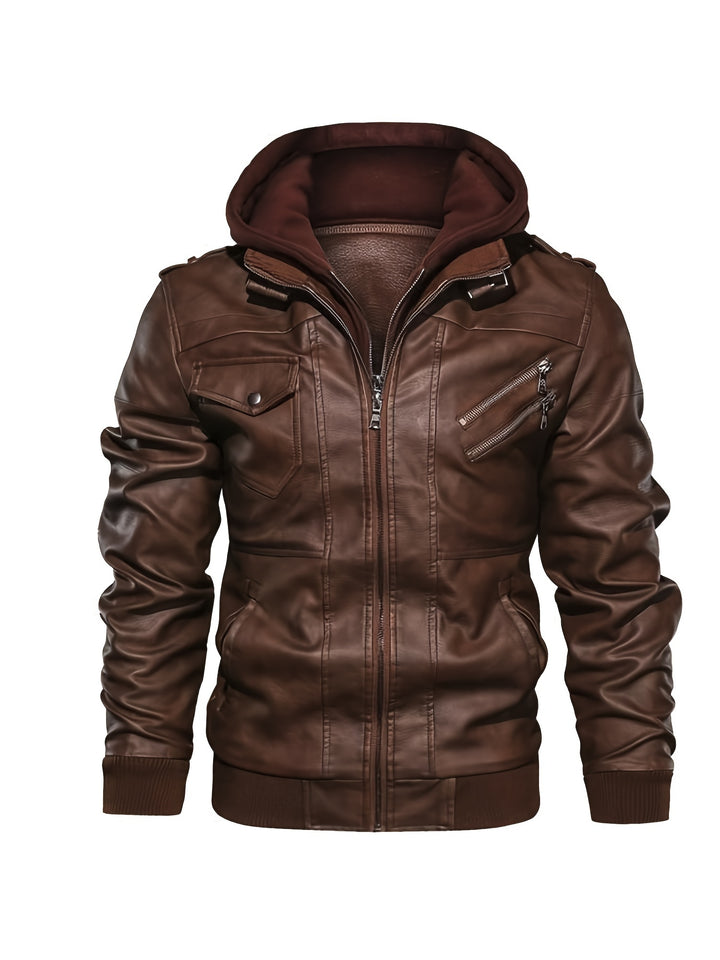 Grayson | Hooded Moto Jacket