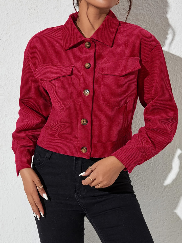 Evelyn | Cropped Button-Front Jacket