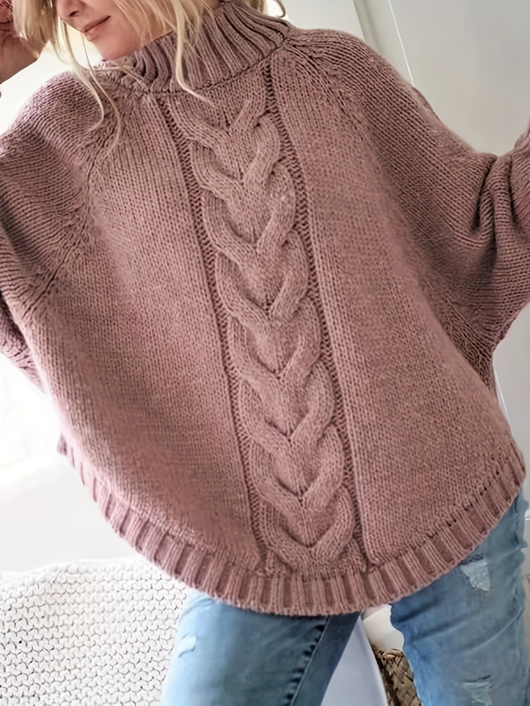 Gretchen | Cable-Knit High-Neck Sweater