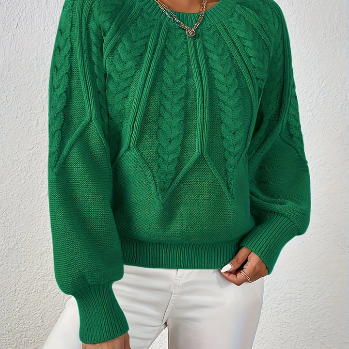 Fiona | Cable-Knit Round-Neck Sweater