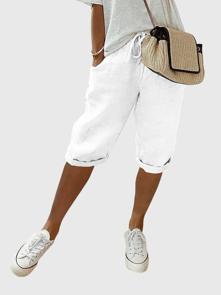 Roslyn | Relaxed Drawstring Capri Trousers