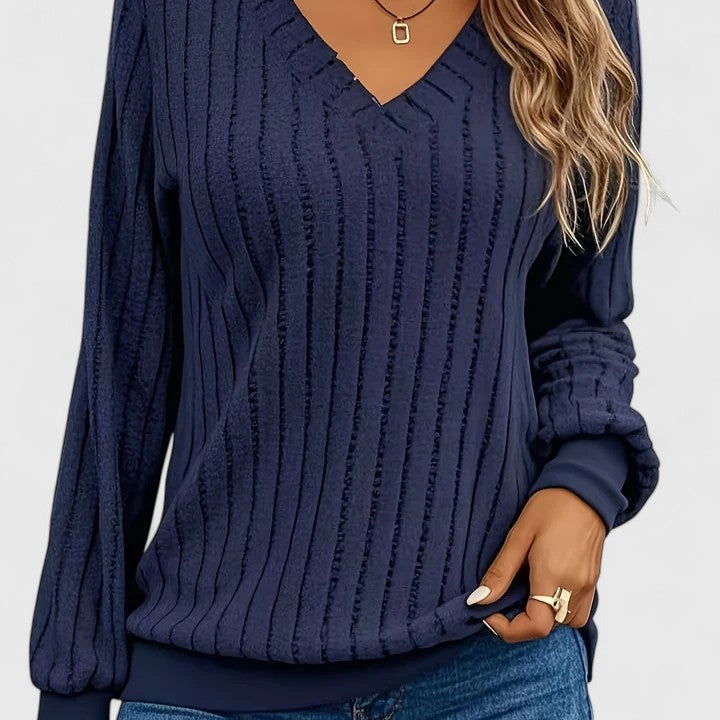 Katrina | Ribbed V-Neck Top