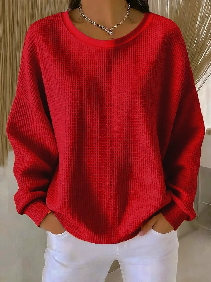 Rowan | Relaxed Waffle-Knit Sweater