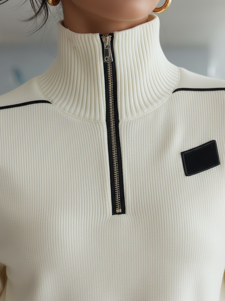 Rosamund | Refined Zip-Neck Two-Piece Set