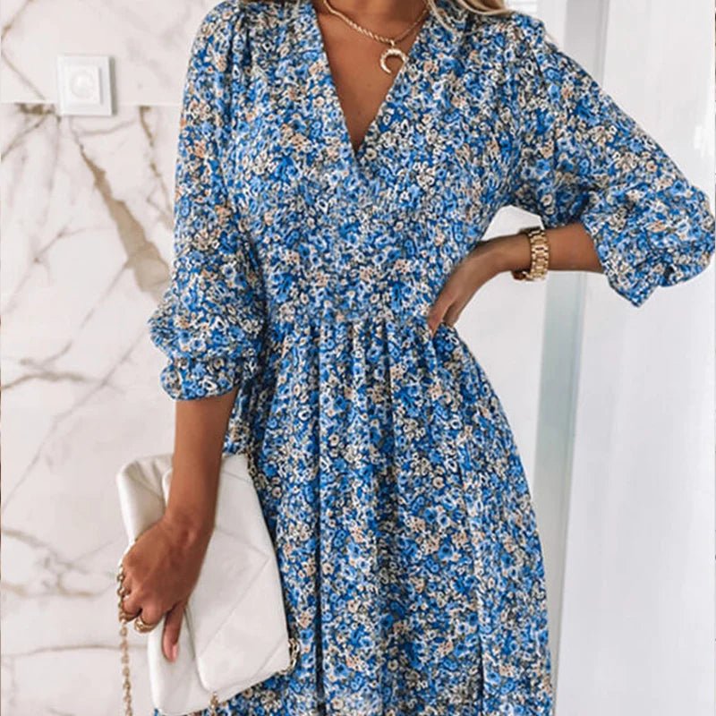 Bridgette | Elegant Floral Wrap Dress