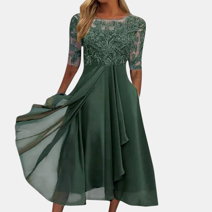 Diana | Elegant Floral Lace Dress