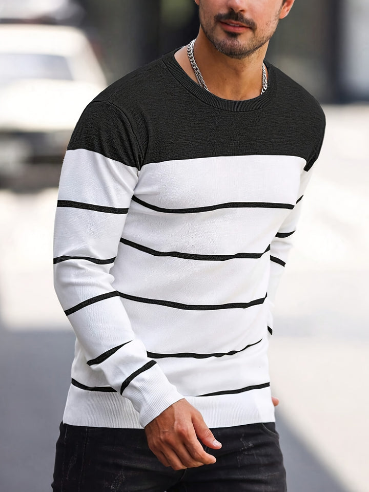 Harrison | Colour-Block Striped Sweater