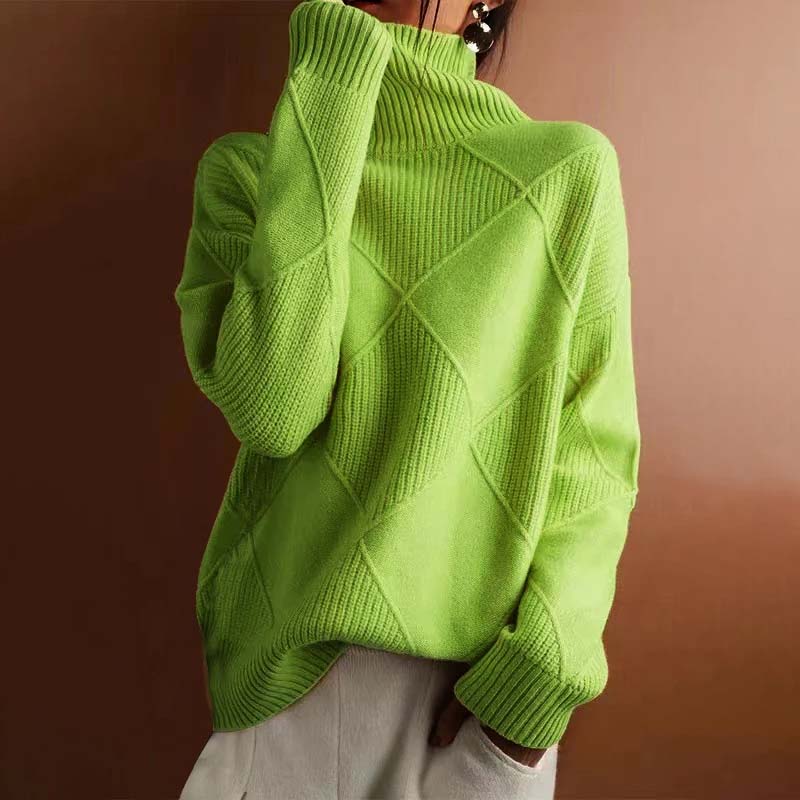 Cecily | Textured Roll-Neck Jumper