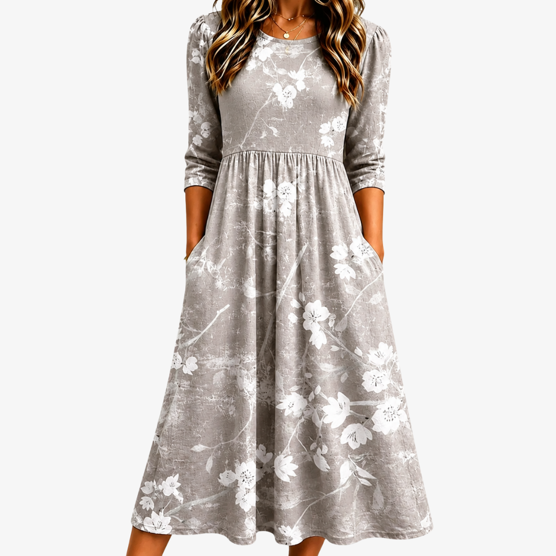 Coraline | Blossom Pocket Midi Dress