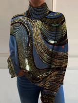 Cressida | Shimmering Christmas Turtleneck Sweater