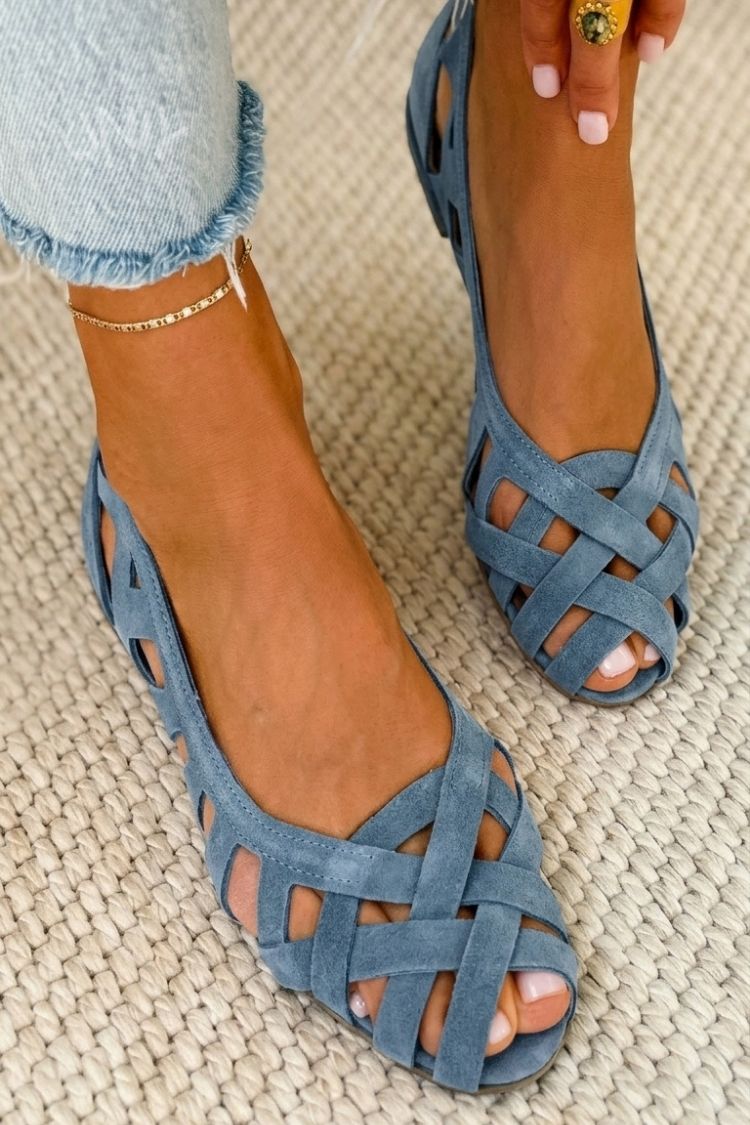 Francine | Woven Peep-Toe Sandals