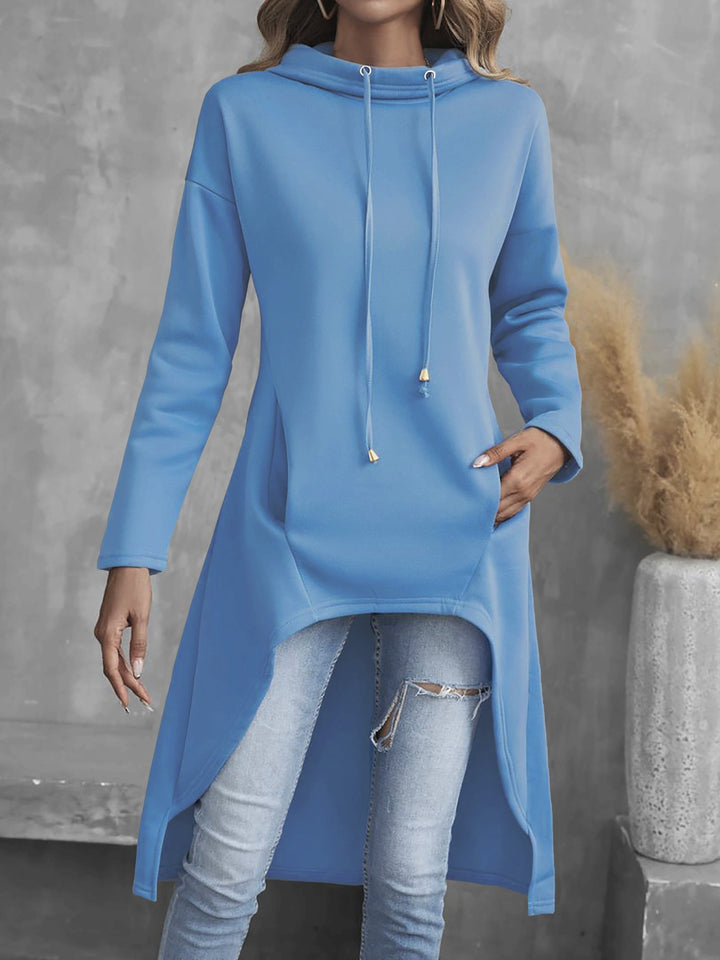 Elodie | High-Low Draped Hoodie