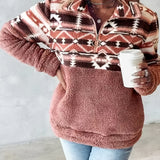 Coralie | Aztec-Pattern Half-Zip Pullover