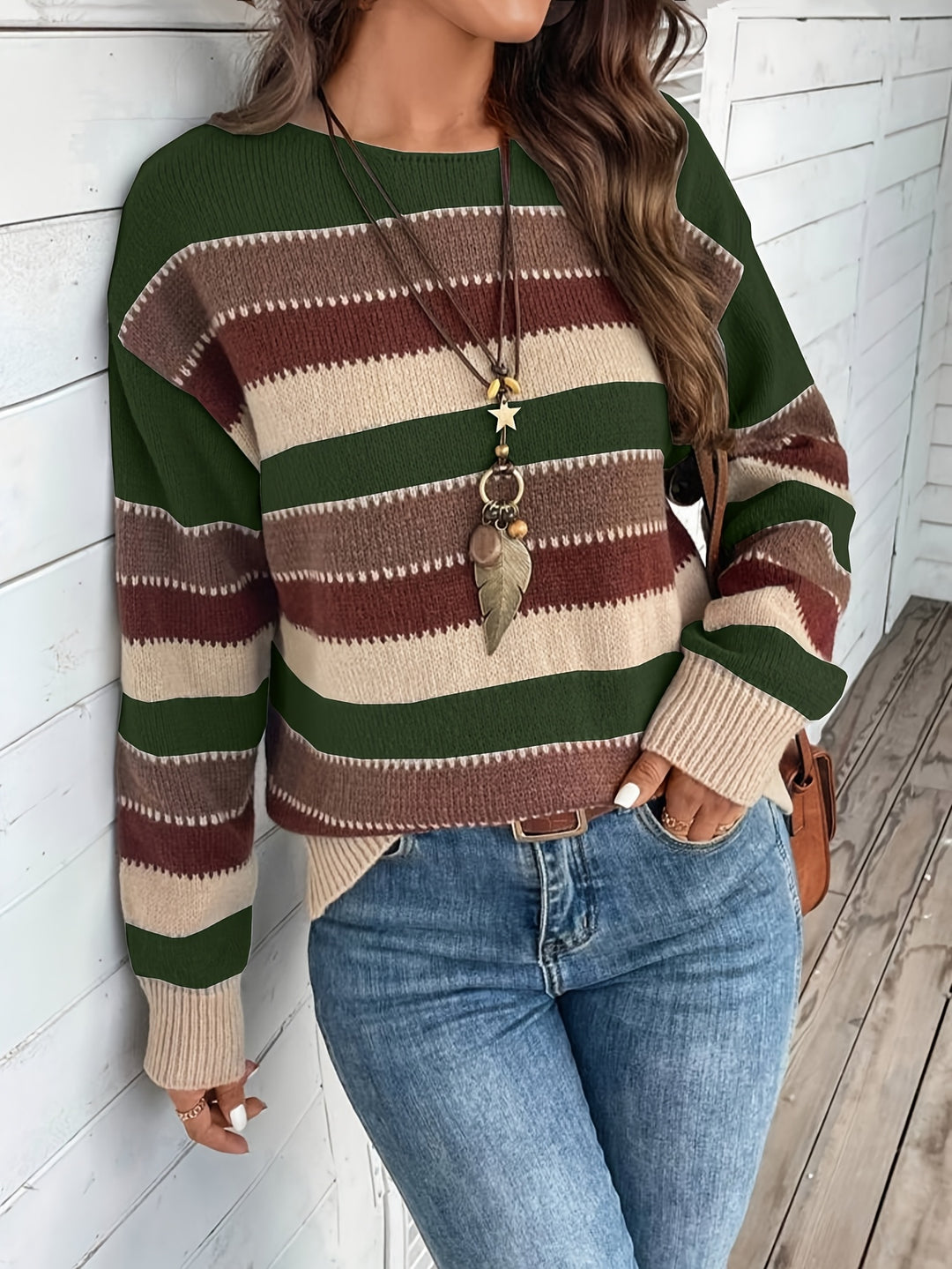 Isla | Striped Round-Neck Jumper