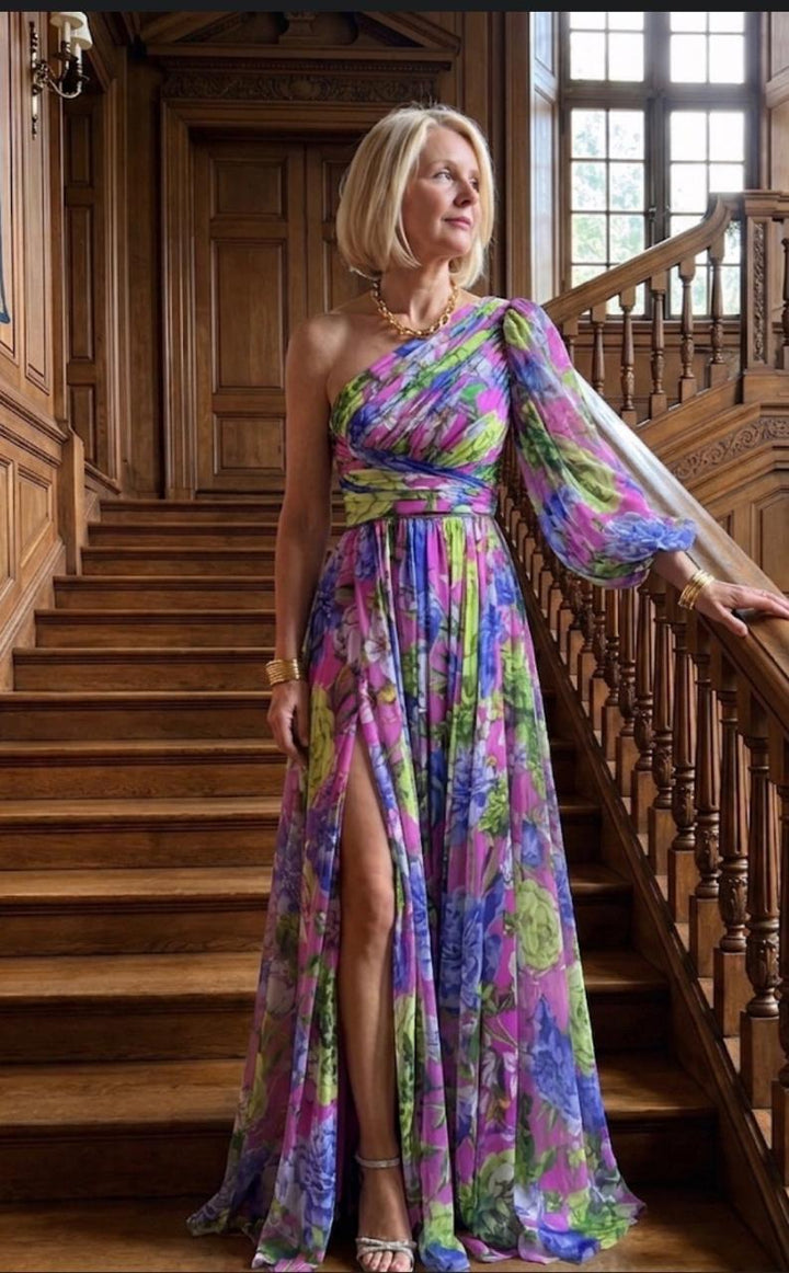 Elowen | One-Shoulder Floral Maxi Dress