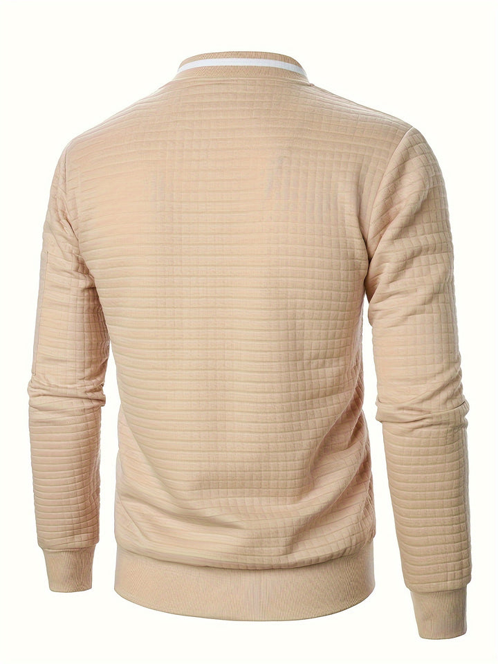 Spencer | Textured Zip-Up Bomber Jacket