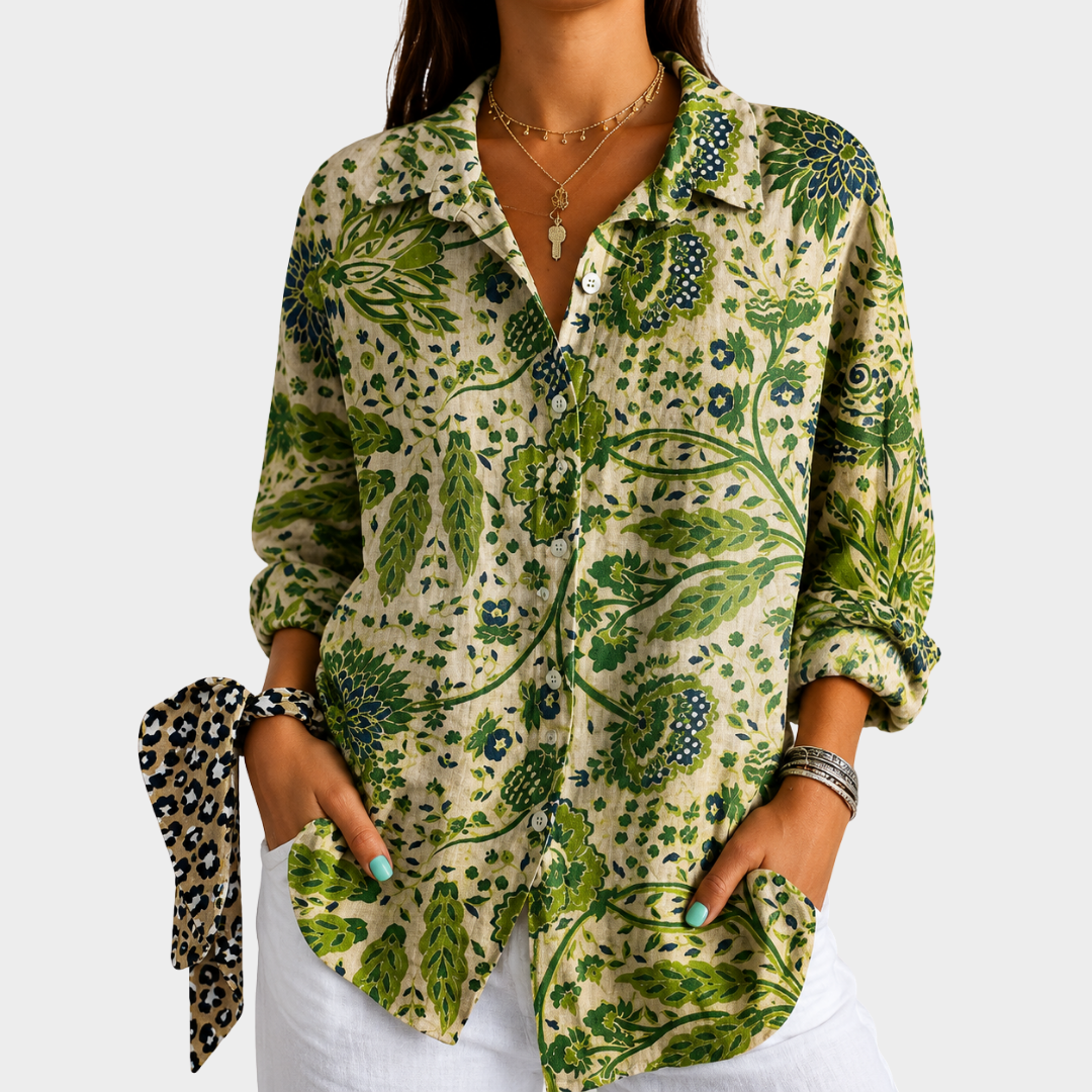Elspeth | Botanical Print Blouse