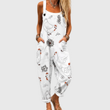 Zenobia | Relaxed Hen Print Jumpsuit
