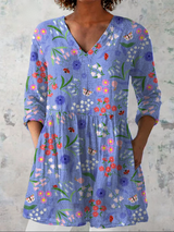 Cynthia | Flowing V-Neck Tunic Blouse